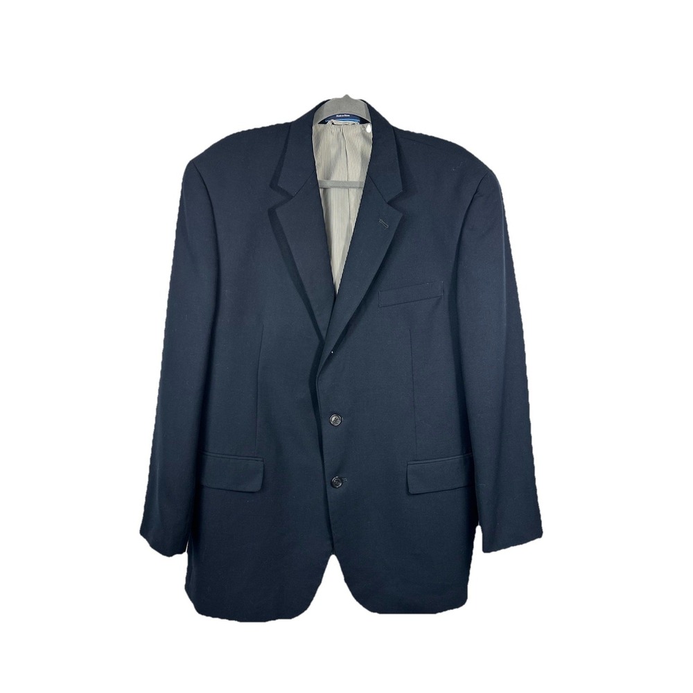 Croft & Barrow Navy Blue Blazer 44R Modern Classic Minimalist Dark Academia